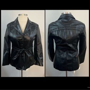 Vintage Miss Simone 70’s Black Leather Jacket